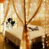 Strings Fairy Curtain Lamp Super Bright LED Icicle String Lights Garden Decorative Christmas Wedding Party Decor