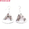 Boucles d'oreilles faites à la main en pierre de puce naturelle arbre de vie boucles d'oreilles pour femmes Labradoirte cristal opale secteur goutte boucle d'oreille bijoux BO939