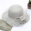 Headpieces Vintage Bridal Flower Hats Elegant Wedding Accessories Bride Net Organza Women's Formal Occasion