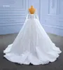 Elegant Wedding Dress Long Sleeve White Tulle Turkey Bridal Ball Gown SM67364