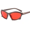 Sunglasses Fashion Punk Sports 2022 Luxury Designer Silver Mirror Y2K Sun Glasses Men Women Bat Rectangle 2000S Eyewear
