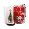 Decorações de Natal Led Christmas Tree Glass Cover Santa Deer Criativo