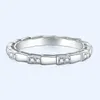 Anillos de racimo de Plata de Ley 925, Cadena Simple Hueca, anillo de dedo apilable con abalorio para mujeres y niñas, accesorios de fiesta, joyería