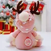 Kerstdecoraties Kerstmis Pink Snowman Santa Claus Plush Sit Dolls Toy Baubbles Kerstmis Decoratie ornamenten CRIFT Geschenk Huiskamer Decor Jaar 220921