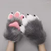 Zapasy imprezowe pluszowe rękawiczki zwierząt unisex miękki pełny palec rękawica kreskówka 3D Claw Mittens Halloween Akcesoria