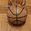 Evening Bags 2022 Small Basketball Dinner Bag Personality BLING American Clutch Cosmetic Mini