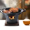 BBQ Tools Accessories Small Barbecue Stove Korean-Style Household kitchen One-Person Outdoor Smoke-Free Japanese-Style Roasting Pot MeatTool 220921