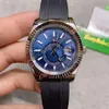 Buena venta de fábrica Reloj 4 colores Dial Hombres Relojes Clásico 42 mm 2813 Movimiento automático Dial pequeño Trabajo Correa de goma negra Relojes de pulsera de regalo Caja original