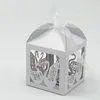 Gift Wrap Hollow Laser Swan Candy Box Presentlådor Bröllopsfest Favor Decoration With Ribbon 50100pcslot 220922