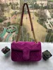 Velvet Marmont Evening Bag Fashion Chain Shoulder Crossbody Väskor quiltad Flip Cover Luxury Designer Handväska Lady Clutch Wallet