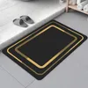 Tapis tapis de bain absorbant Napa peau paillasson cuisine tapis antidérapant tapis de salle de bain avec ligne en caoutchouc entrée bienvenue