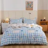 Beddengoedsets 3/4 stks set polyester/katoenen bedrukte stof bed linnen dekbed deksel kussensloop vrouw volwassen bedden king vol