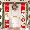 クリスマスの装飾ドアの装飾家を吊るしたクリスマス飾りナビダッドハッピーイヤーギフト2023 220921のためのメリーバナーの装飾