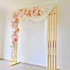 Party Supplies 220 CM Luxury Fashion Welcome Door Arch Flower Background Crystal Cake Stand Stainless Steel Dessert Table For Feast Food