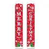 Juldekorationer Merry Hanging Banner Porch Sign With Pattern Santa Claus Tree Snow Cap Gift For Home Yard Indoor Outdoor Bdebag Amao7