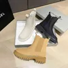 Boots 2022 New Chunky Fashion Platform Women Ankle Female Sole Pouch Botas Mujer Round Toe Slip-On Altas Y2209