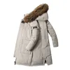 Parkas de plumón para hombre Piel extraíble con capucha Pato blanco Parka para hombre Chaqueta de invierno cálida -30 grados Multi-bolsillo Abrigo casual masculino 220922