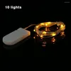 Strings Button Light String LED Copper Wire Lamp Warm White Colorful Flashing 1M 2M 5M Christmas Decoration Lantern Pink Green