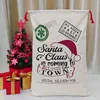 Christmas Gift Bag Sack Drawstring Santa Claus Cotton Storage Candy Bag Large Kids Toy Party Decoration LYX201