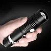 Éclairage LED rechargeable par USB Portable randonnée en plein air Camping 3 Modes puissant avec torche Zoom pince