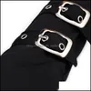 Five Fingers Handschoenen Steampunk Unisex Gebogen Bondage Armwarmers Handschoenen Met Metalen Gesp Bandjes Womens Black Gothic Dhseller2010 Dhkrv