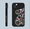 iPhone 13/12 용 꽃 곰 소프트 실리콘 보호 케이스