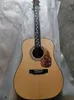 Custom AAAAA palissandre massif arrière guitare DreadAcoustic guitare ébène touche