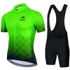 Cykeltröja set Salexo kläder fluorescerande grön ropa ciclismo män sommarcykelkläder kostym mountainbike set 220922