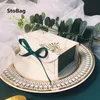 ギフトラップStobag 20pcs GreenredBlue Box Birthday Party Wedding Baby Shower Package Chocolate Cookies Cake Decoration with Ribbon 220921