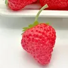 Party Decoration Fruit Fake Strawberry Display Kitchen Foods Decor Red Artificial Plastic Home Decorative Sale Est