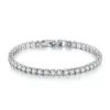 Bracelets de tennis bijoux Luxury 4 mm Cubic Zirconia Iced Chain Crystal Wedding For Women Men Gold Sier Bracelet9785429