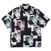 Мужские повседневные рубашки Коллекция фильма Maria шелковая рубашка Silk Night of the Living Dead Full Print Hawaiian Men Женщины с коротким рукавом