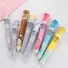 10 couleurs mignon dinosaure stylos à bille multicolore Flamingo stylos à bille pour enfants cadeau école fournitures de bureau papeterie stylo à bille stylos à bille