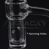 DHL Beracky Full Weld Highbrid Auto Spinner Smoking Accessories Quartz Banger 2.5mm Wall Beveled Edge Spinning Quartz Nails For Glass Water Bongs Dab Rigs Pipes