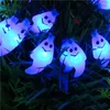 Struny 20/30 diody LED Kształt ducha sznur światło wiszące Halloween Decor LED LED LAVE LAMPA LAMPĘ na DIY HOME HOME Party Materiały na zewnątrz