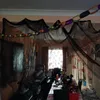 Inne świąteczne zapasy imprezy Czarna Gaza Halloween 72x186 CM Creepy Cloth Nettting Spider Web Decor Horror Dekoracja 220922