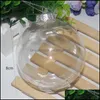 Party Decoration Plastic Clear Christmas Romantic Decorations Hanging Ball Bauble Candy Ornament Xmas Tree Outdoor Decor Packing2010 Dh64Y