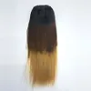Clip droit brésilien dans les extensions de cheveux humains T1B/4/27 8 pièces/ensemble 120G Remy pinces à cheveux ins fait à la Machine 10-22 pouces