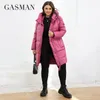 Femmes Plus La Taille Survêtement Manteaux GASMAN Hiver Doudoune Longue Conception Classique Poche À Fermeture À Glissière Femmes Manteau Loisirs Parkas LD21183A 220922