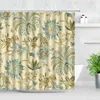 Shower Curtains Tropical Plant Bird Monkey Zebra Leopard Wild Animals Trees 3D Print Waterproof Bath Screen Bathroom Curtain Set 220922