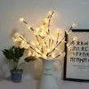 Strings 20LED Orchid Branch Light String 73CM Artificial Flowers Bouquet For Wedding Party Christmas Year Vase Desktop Decor