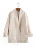 Mulheres s plus size lowewear casaco s jaquetas de inverno com botões soltos xadrez de algodão de comprimento médio de algodão grande roupas de outono 220922