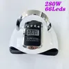 Nageltrockner 280W Trocknungslampe für Maniküre 66 LED UV S Gelpoliermitteltrockner mit Smart Sensor Professionelle Salonausrüstung 220921