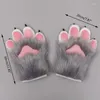 Zapasy imprezowe pluszowe rękawiczki zwierząt unisex miękki pełny palec rękawica kreskówka 3D Claw Mittens Halloween Akcesoria