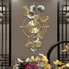 Väggklockor guldmetallpekare digital klocka modern enkelhet vardagsrum hem dekor hängningar dekoration