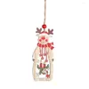 Juldekorationer älg Santa Claus Snowman Wood Pendant Tree Decoration 2022 för hemtordörrfönster