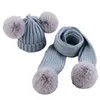 Écharpes Wraps Echarpes LZH Infantile Bébé Écharpe Automne Hiver Fileté Chapeau Tricoté et Filles Garçons Enfants Cap Vêtements Nés 0 3 Année 220921