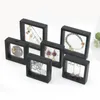 Boîte d'emballage de bijoux en Film PE, boîtes de rangement à cadre flottant 3D coloré, support de vitrine anti-poussière pour boucles d'oreilles, bracelets et colliers