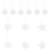 Décorations de Noël 12 Set 3pcs Ornements de flocon de neige