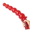 Anal Toys FRKO Big Female Anal Plug With Handle Qilian Ball Gourd Red Sex Toy Dildos For Women Masturbation Vagina Massage Erotic Products 220922